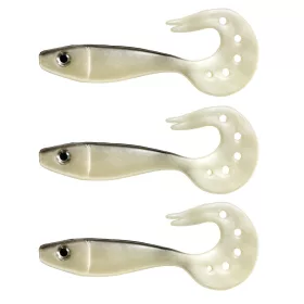   Nevis Twister Shad Vantage 9cm 6,56gr 3pz/cf /argento-nero/ Esca in plastica