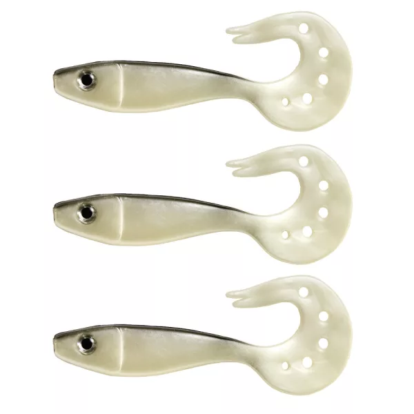 Nevis Twister Shad Vantage 9cm 6,56gr 3pz/cf /argento-nero/ Esca in plastica