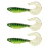 Nevis Twister Shad Vantage Perch 9cm 6,56gr Esca artificiale in plastica Verde-Bianco 3pz