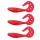 Nevis Twister Shad Vantage 9cm 6,56gr 3pz/cf /rosso-glitter/ Esca in plastica