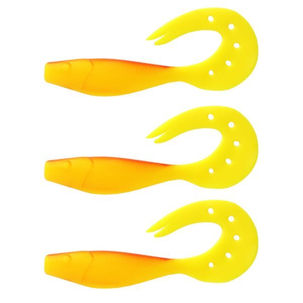 Nevis Twister Shad 11cm 10,76gr 3pz/conf (Rosso-giallo) Esca in plastica