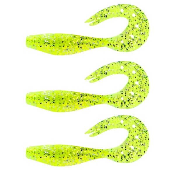 Nevis Twister Shad 11cm 10,76gr 3pz/conf (Glitter verde) Esca in plastica
