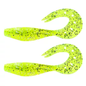   Nevis Twister Shad 14cm 21,40gr 2pz/conf (Glitter verde) Esca in plastica