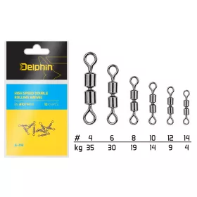Delphin Hi speed double rolling swivel A-04 BN/8
