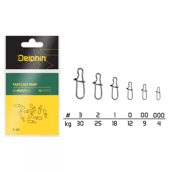 Delphin Fastlock Snap C-01/10pz BN/3