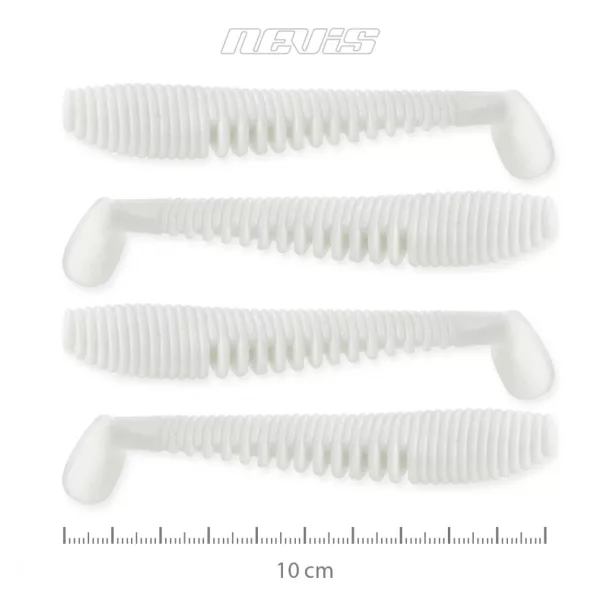 Nevis Impulse Shad 10cm 6,92gr 4pz/conf Bianco Esca in plastica