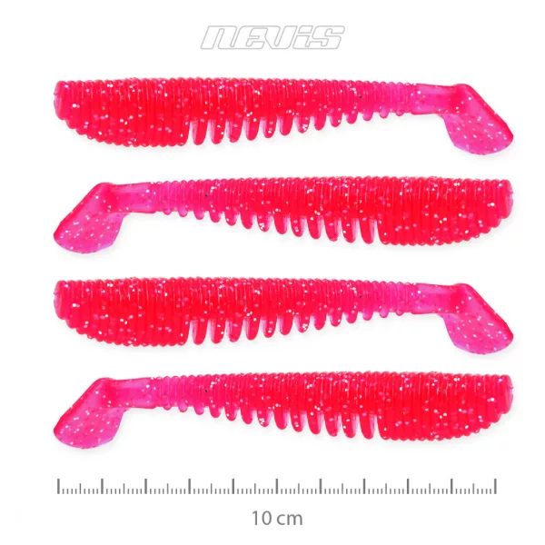 Nevis Impulse Shad 10cm 6,92gr 4pz/conf Glitter Rosa Esche in plastica