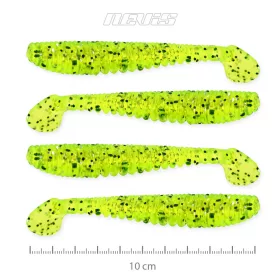   Nevis Impulse Shad 10cm 6,92gr 4pz/conf Paillettes Verde Fluo Esca in plastica