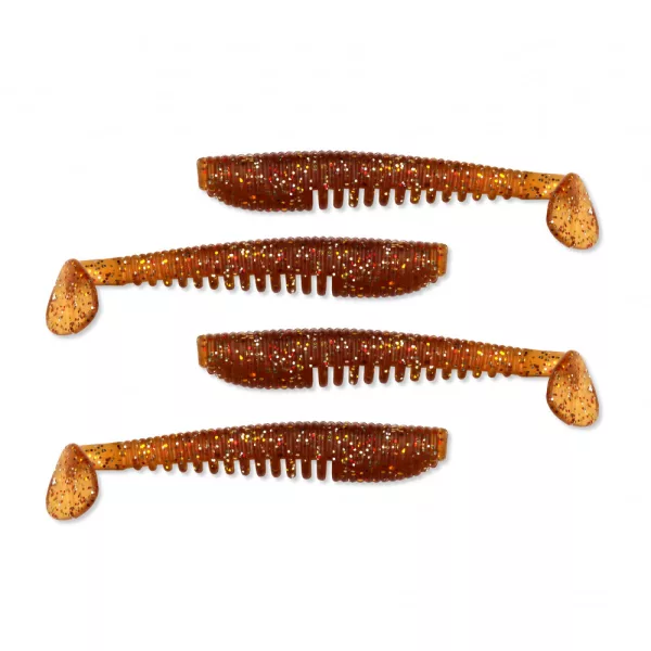 Nevis Impulse Shad 10cm 6,92gr 4pz/conf Paillettes Marrone Esca in plastica