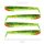 Nevis Impulse Shad 10cm 6,92gr 4pz/conf Glitter Verde-Arancio Esche in plastica