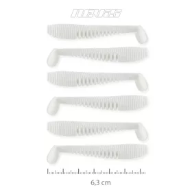   Nevis Impulse Shad 6,3cm 1,77gr 6pz/conf Bianco Esche in plastica
