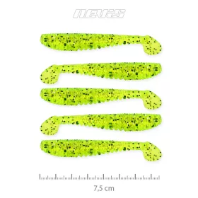   Nevis Impulse Shad 7,5cm 3,05gr 5pz/conf Glitter Fluo Verde Esche in plastica