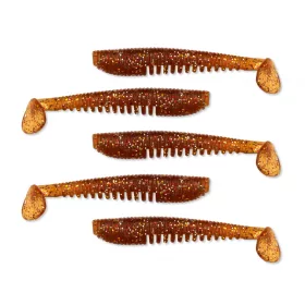   Nevis Impulse Shad 7,5cm 3,05gr 5pz/conf Glitter Marrone Esche in plastica