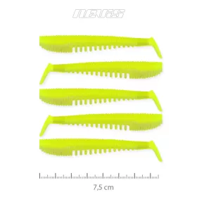   Nevis Impulse Shad 7,5cm 3,05gr 5pz/conf Fluo Verde Esche in plastica