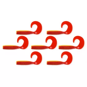   Nevis Twister 6cm 2,54gr 7pz/conf Esca in plastica giallo-rossa