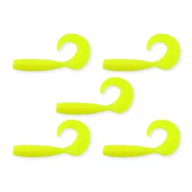 Nevis Twister 7,5cm 4,17gr 5pz/conf Esca in plastica gialla