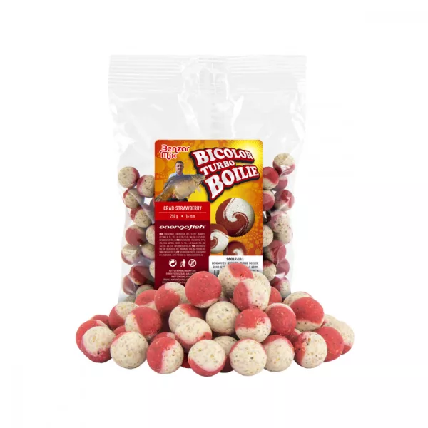 Boilie Benzar Turbo Bicolor Gambero-Fragola 250G 16Mm