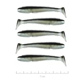   Nevis Vantage Swinger 7cm 2,96gr 5pz/conf Glitter Argento-Blu Esca in plastica
