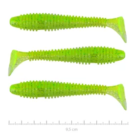   Nevis Vantage Swinger 9,5cm 7,18gr 3pz/conf Glitter Verde Fluo III. Esca in plastica