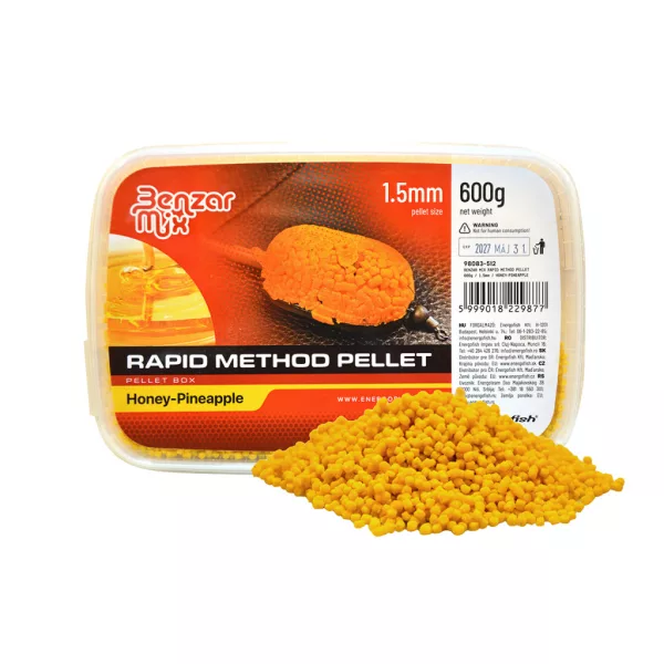 Benzár Mix Rapid Method Pellet 1,5mm Miele-Ananas Pellet Box 600gr