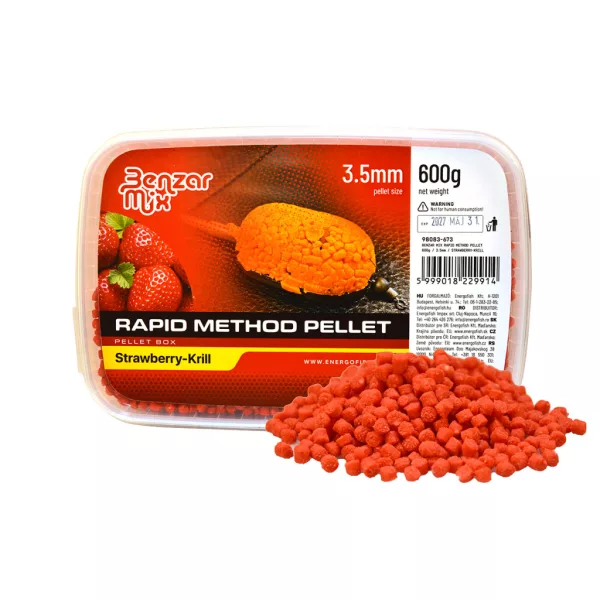 Benzár Mix Rapid Method Pellet 3,5mm Fragola-Krill Pellet Box 600gr