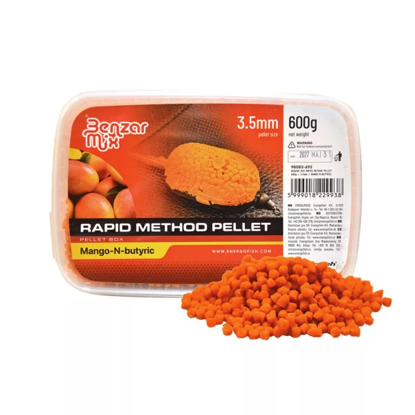 Benzár Mix Rapid Method Pellet 3,5mm Mango-Acido Butirrico Pellet Box 600gr