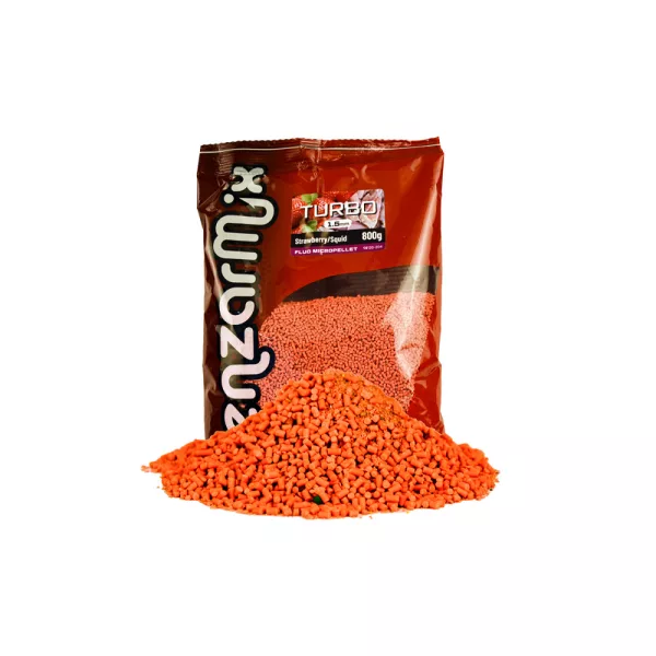 Benzár Mix Fluo Turbo Pellet Fragola- calamaro 1,5mm 800g