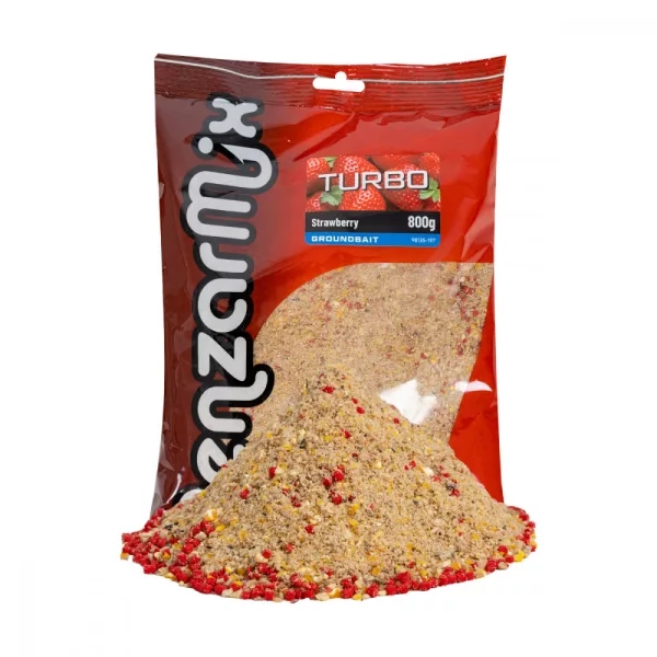 Benzar Turbo Groundbait Fragola Pastura 800gr
