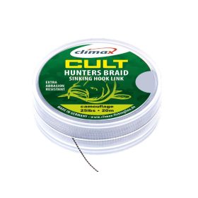   Climax Cult Carp Huntersbraid Sinking Hooklink 20m 45lb Dark Silt Fonott Előkezsinór