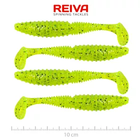   Reiva Zander Power Shad 10cm 7,05gr 4pz/cf (Glitter Fluo Verde II.)