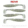Reiva Zander Power Shad 10cm 7,05gr 4pz/cf (Glitter Argento) Esca in plastica