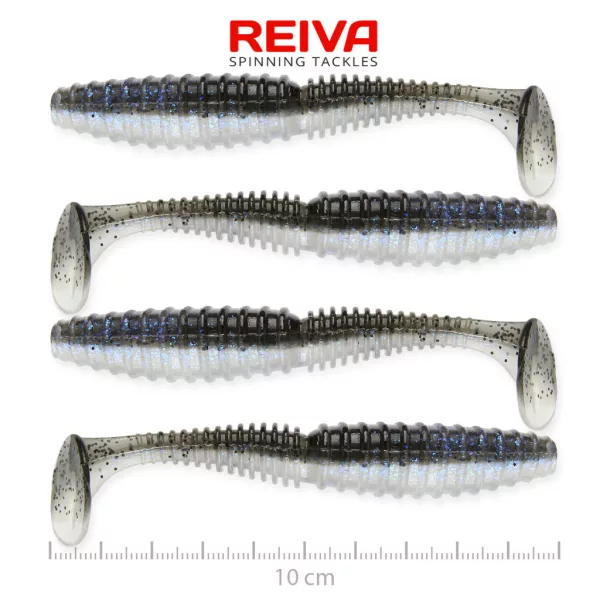 Reiva Zander Power Shad Magic Fish 10cm Esca in plastica 4 pz