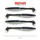 Reiva Zander Power Shad 10cm 7,05gr 4pz/cf (Nero Argento) Esca in plastica