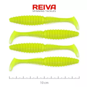   Reiva Zander Power Shad 10cm 7,05gr 4pz/cf (Fluo Verde) Esca in plastica
