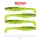Reiva Zander Power Shad 10cm 7,05gr 4pz/conf (Flitter Verde-Arancione) Esca in plastica