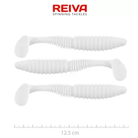   Reiva Zander Power Shad Classic White 12,5cm Esca in plastica 3 pz