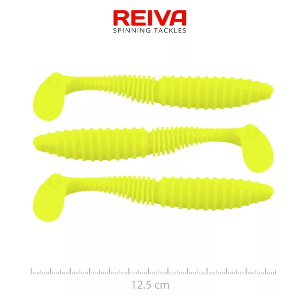 Reiva Zander Power Shad Lemonade 12,5cm Esca in plastica 3 pz
