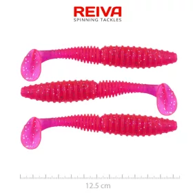   Reiva Zander Power Shad Japanese Red 12,5cm Esca in plastica 3 pz