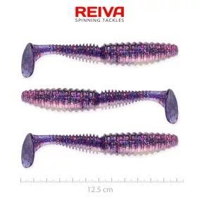   Reiva Zander Power Shad Purple Pearl 12,5cm Esca in plastica 3 pz
