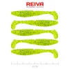 Reiva Zander Power Shad 8cm 3,18gr 5pz/conf (Flitter Verde Fluo II.) Esca in plastica