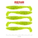 Reiva Zander Power Shad 8cm 3,18gr 5pz/conf (Flitter Verde Fluo II.) Esca in plastica