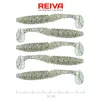 Reiva Zander Power Shad 8cm 3,18gr 5pz/conf (Flitter Argento) Esca in plastica