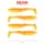 Reiva Zander Power Shad Shiny Orange 8cm Esca in plastica 4 pz