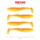 Reiva Zander Power Shad Shiny Orange 8cm Esca in plastica 4 pz