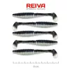 Reiva Zander Power Shad 8cm 3,18gr 5pz/conf (Nero Argento) Esca in plastica