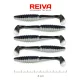 Reiva Zander Power Shad 8cm 3,18gr 5pz/conf (Nero Argento) Esca in plastica