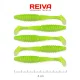 Reiva Zander Power Shad 8cm 3,18gr 5pz/conf (Flitter Verde Fluo I.) Esca in plastica