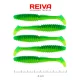 Reiva Zander Power Shad 8cm 3,18gr 5pz/conf (Flitter Verde) Esca in plastica