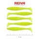 Reiva Zander Power Shad 8cm 3,18gr 5pz/conf (Verde Fluo) Esca in plastica