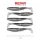Reiva Zander Power Shad 8cm 3,18gr 5pz/conf (Flitter Argento) Esca in plastica